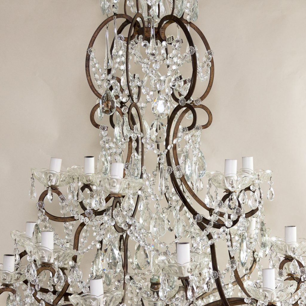 Twentieth century Continental eighteen light moulded glass chandelier, -139174