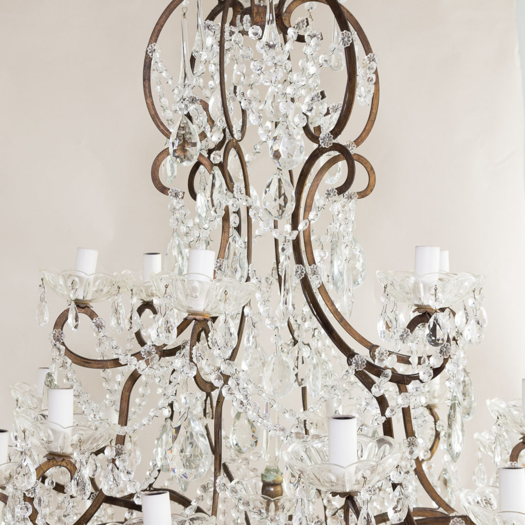 Twentieth century Continental eighteen light moulded glass chandelier, -139159