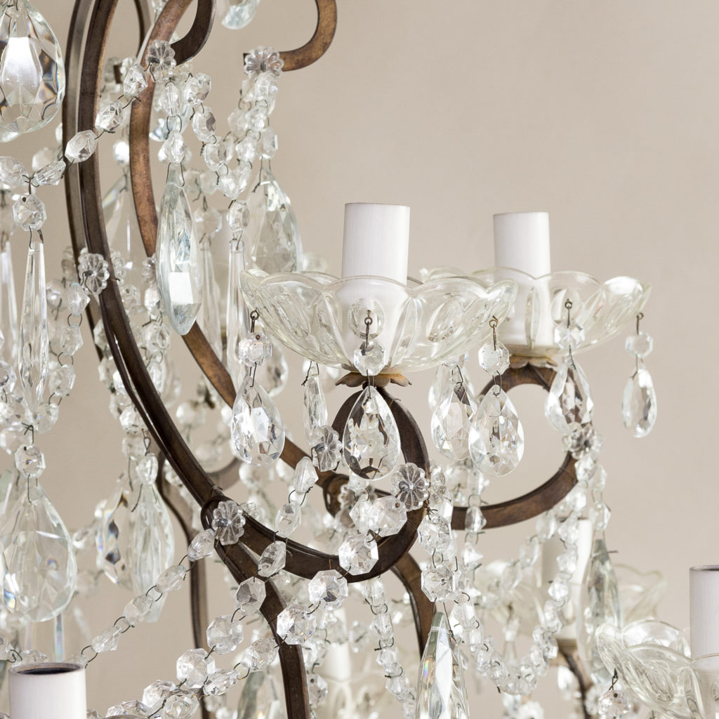 Twentieth century Continental eighteen light moulded glass chandelier, -139161