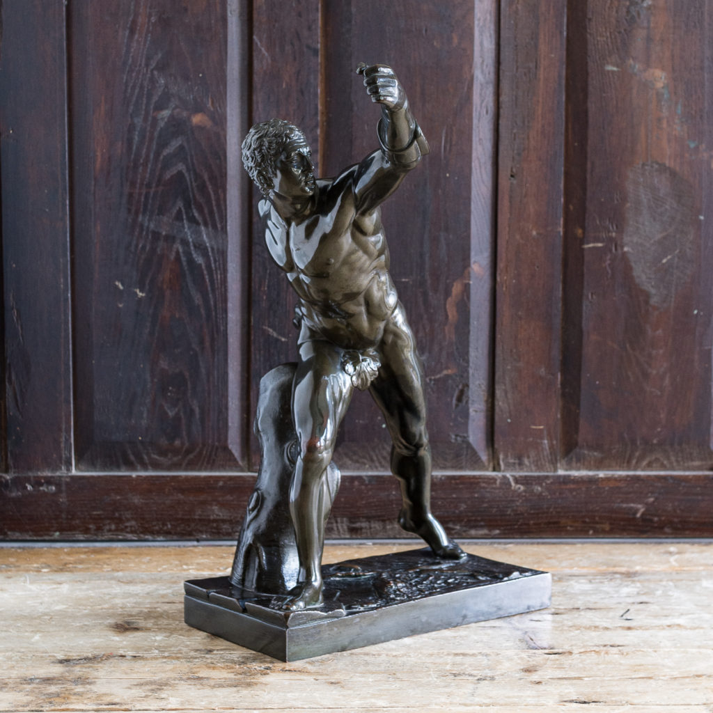 Early twentieth century bronze sculpture of the Borghese Gladiator,