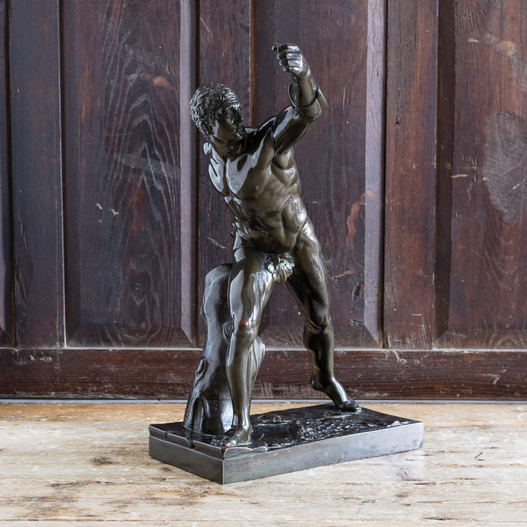 Early twentieth century bronze sculpture of the Borghese Gladiator,