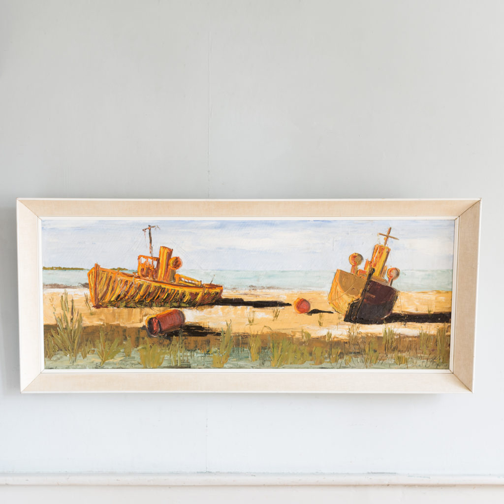 1960s oil-on-canvas of Dungeness Beach,