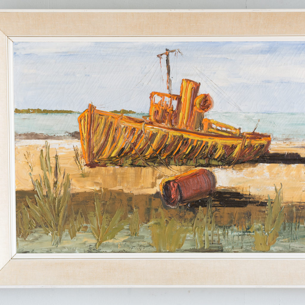 1960s oil-on-canvas of Dungeness Beach,