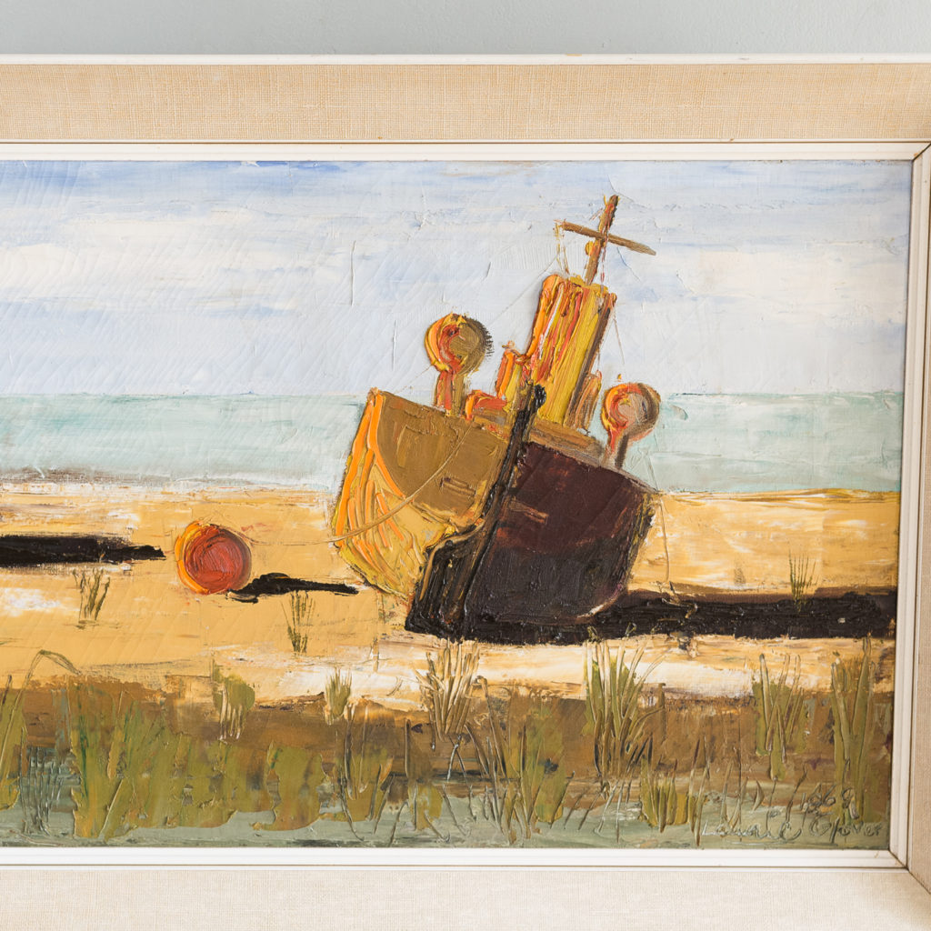 1960s oil-on-canvas of Dungeness Beach,