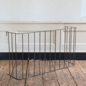 Victorian wrought iron fireplace fender,