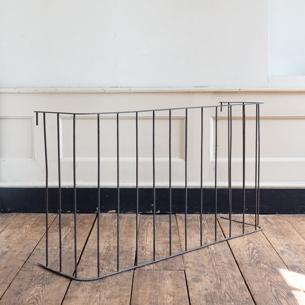 Victorian wrought iron fireplace fender,