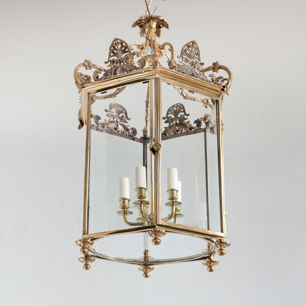 Regency style gilt brass hall lantern,-139968