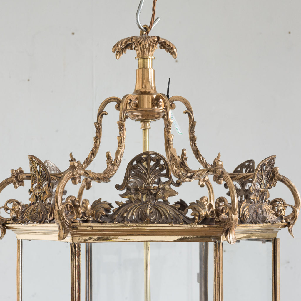 Regency style gilt brass hall lantern,-139960