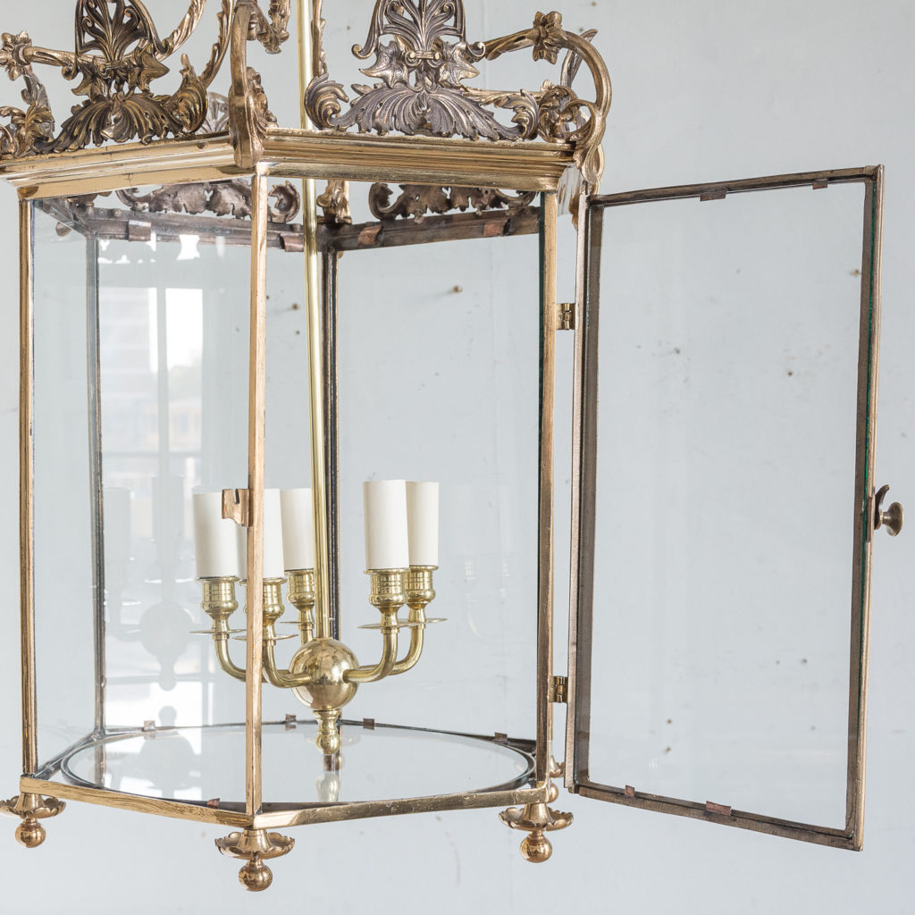 Regency style gilt brass hall lantern,-139966