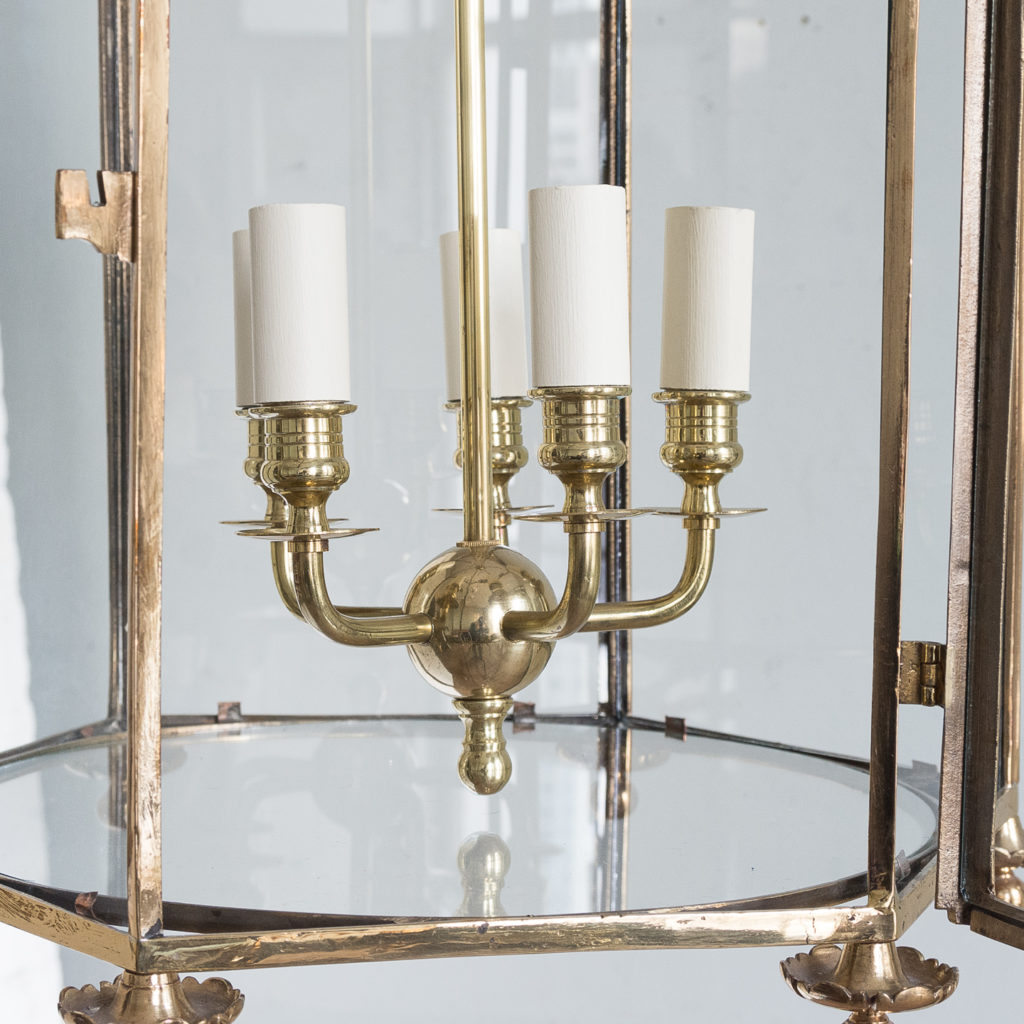 Regency style gilt brass hall lantern,-139965