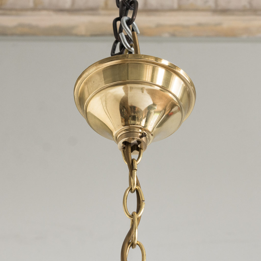 Three small Georgian style brass hall lanterns,-139833