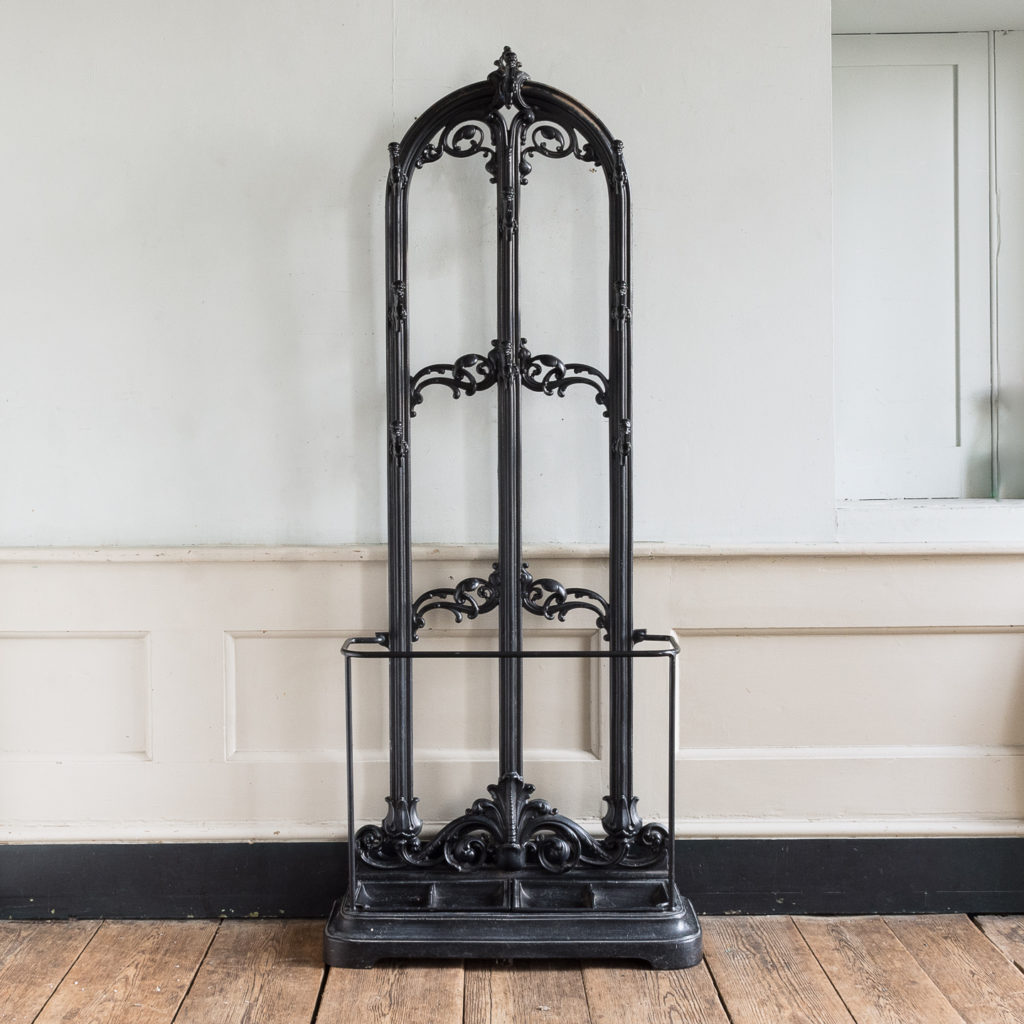 Victorian style cast iron hall stand,