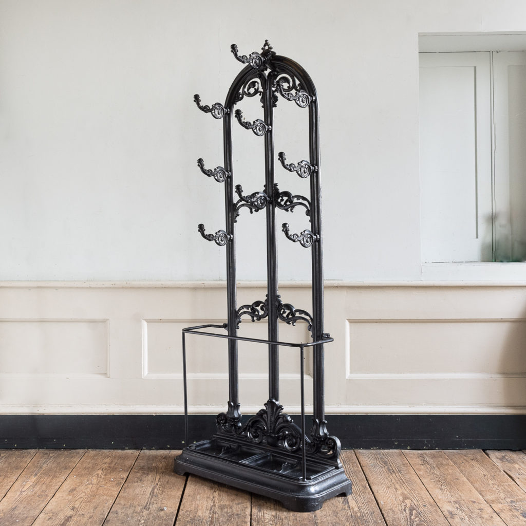 Victorian style cast iron hall stand,