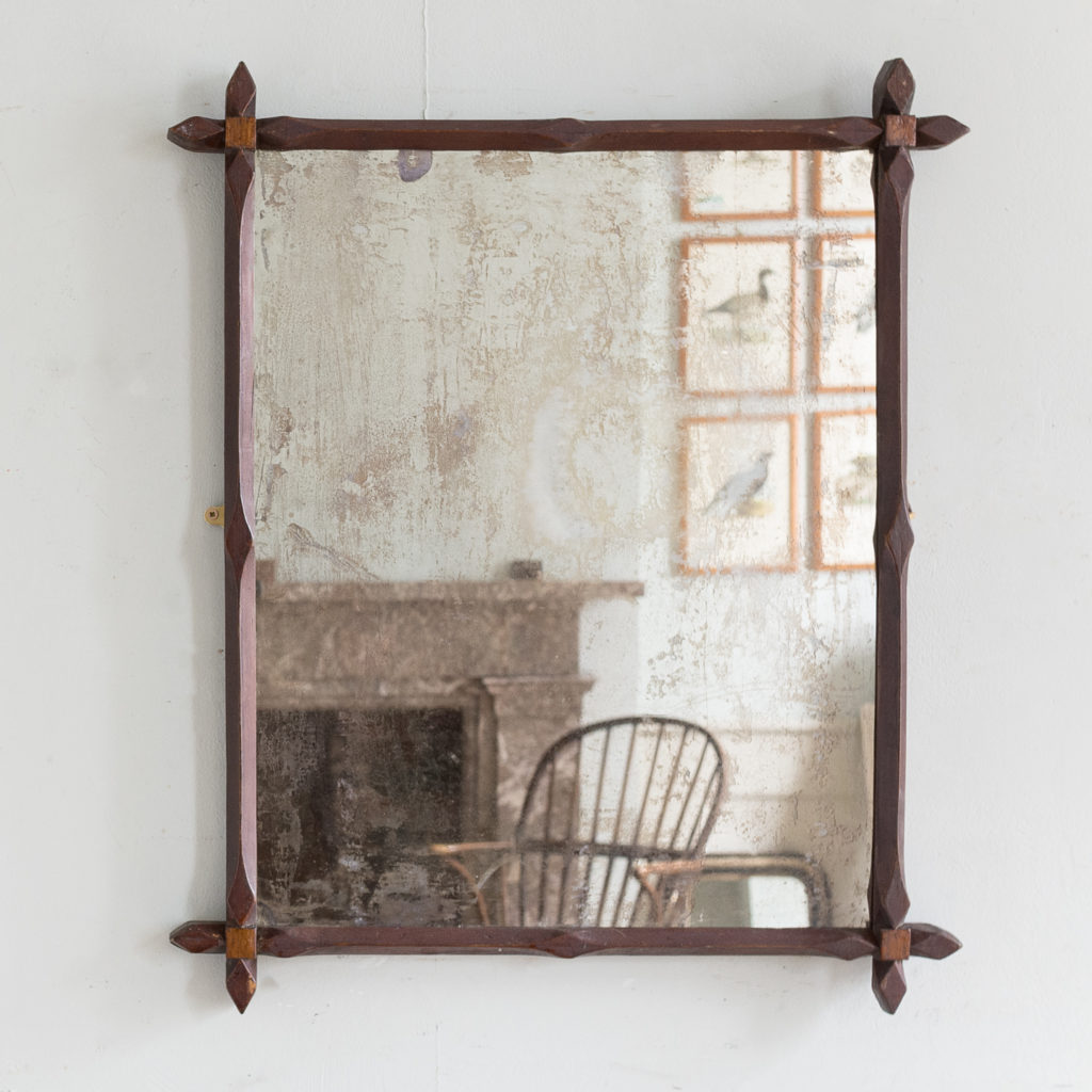 Victorian oak ‘Oxford’ mirror,