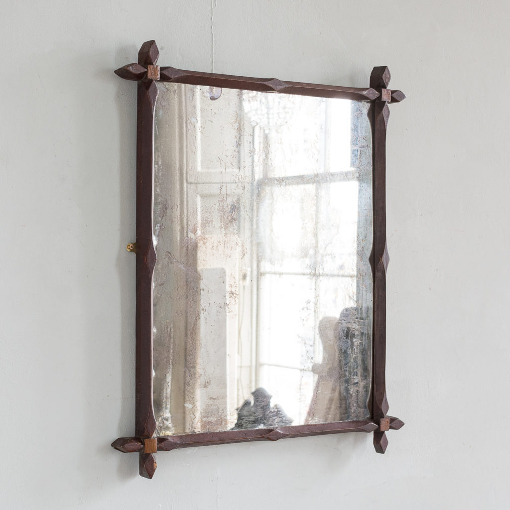 Victorian oak ‘Oxford’ mirror,