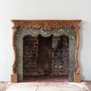 Mid-eighteenth century style Rococo fireplace,