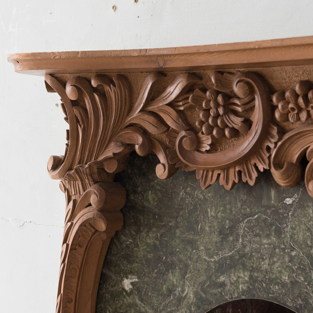 Mid-eighteenth century style Rococo fireplace,-140137