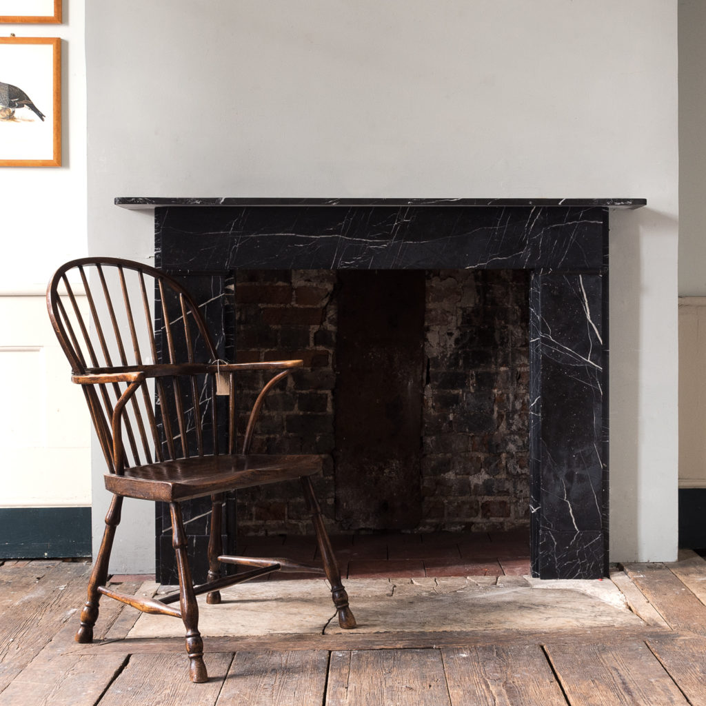 Nineteenth century style Nero Marquina fireplace,-140158