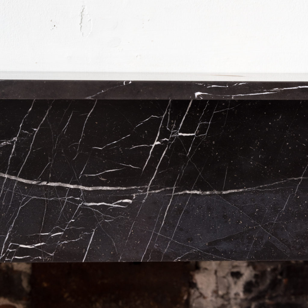 Nineteenth century style Nero Marquina fireplace,-140160