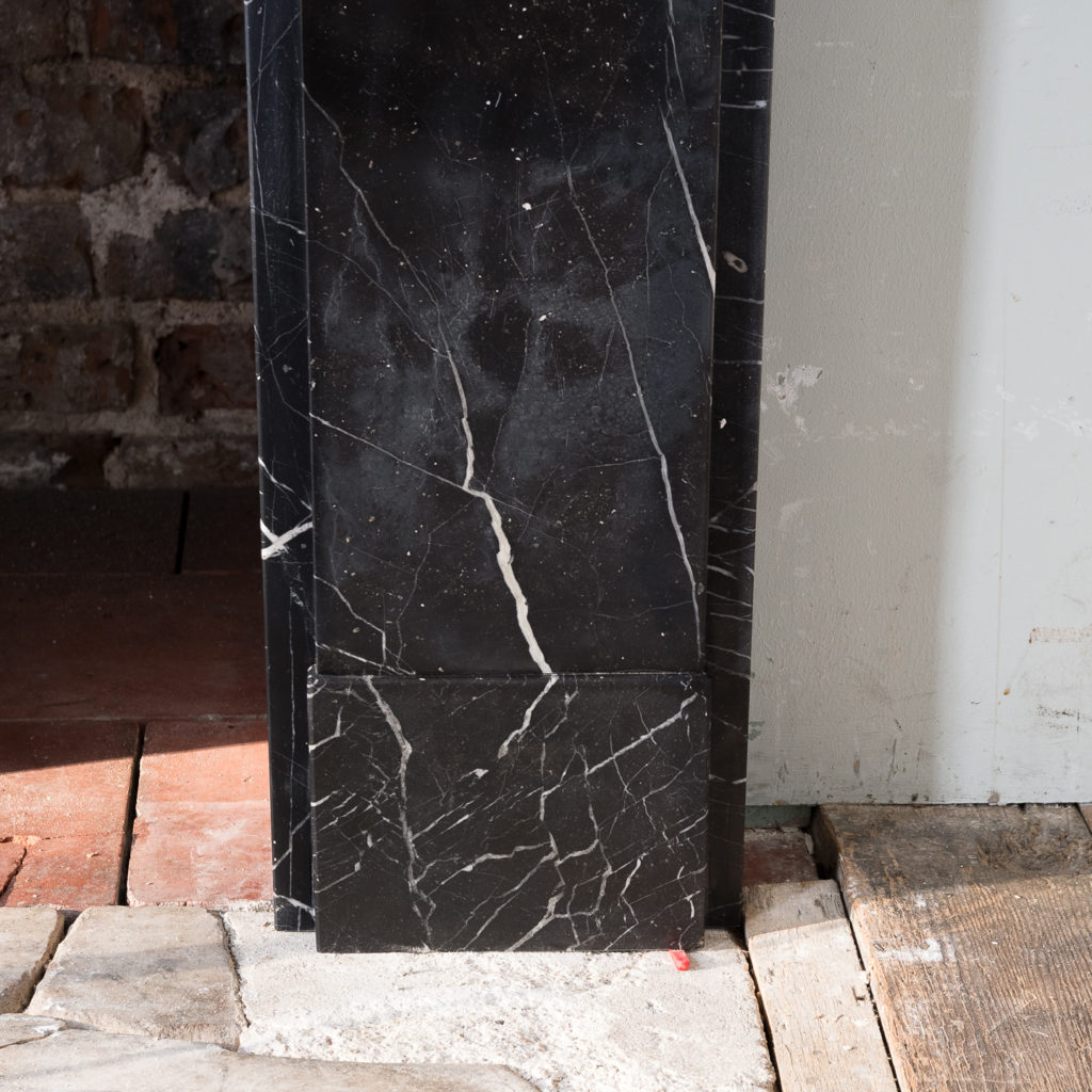 Nineteenth century style Nero Marquina fireplace,-140152