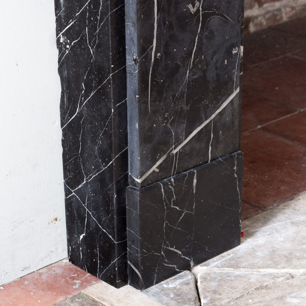 Nineteenth century style Nero Marquina fireplace,-140154