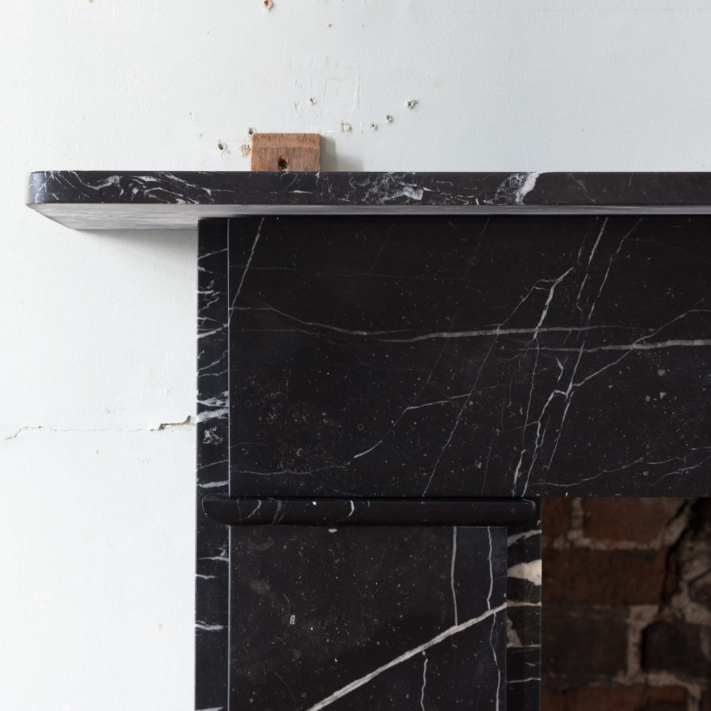 Nineteenth century style Nero Marquina fireplace,-140155