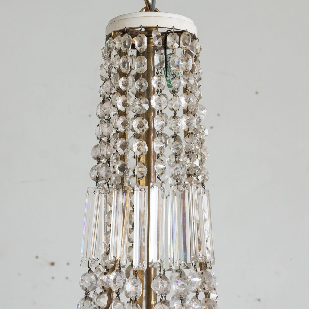 Pair of Regency style glass waterfall chandeliers,-140427