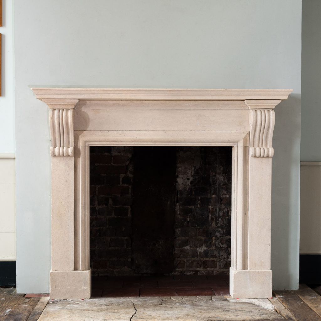 George II style Bathstone fireplace,