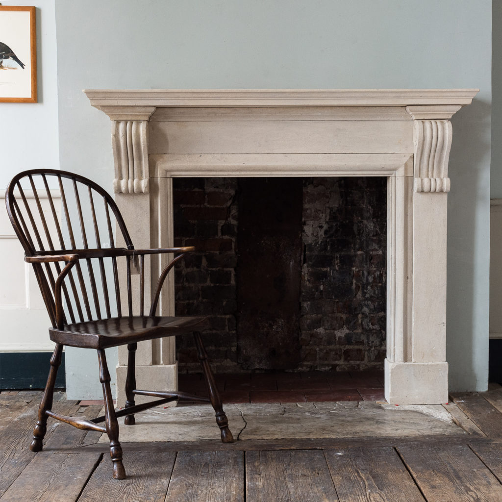 George II style Bathstone fireplace, -140047