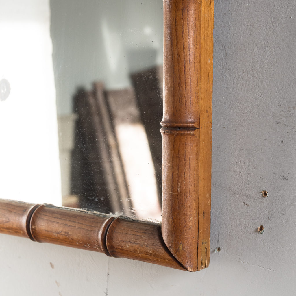 Ash framed bamboo wall mirror,-140521