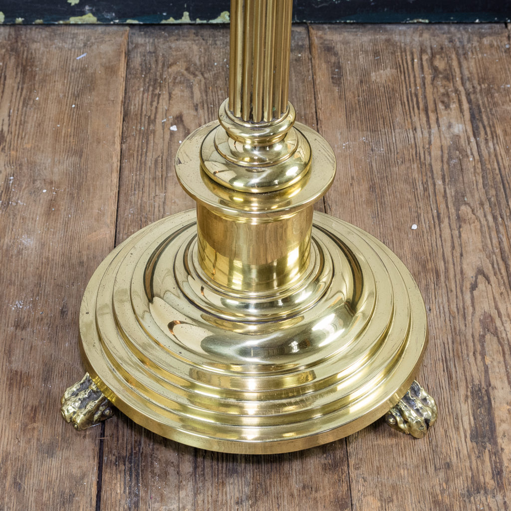 Victorian brass and mahogany jardiniere stand,-140534