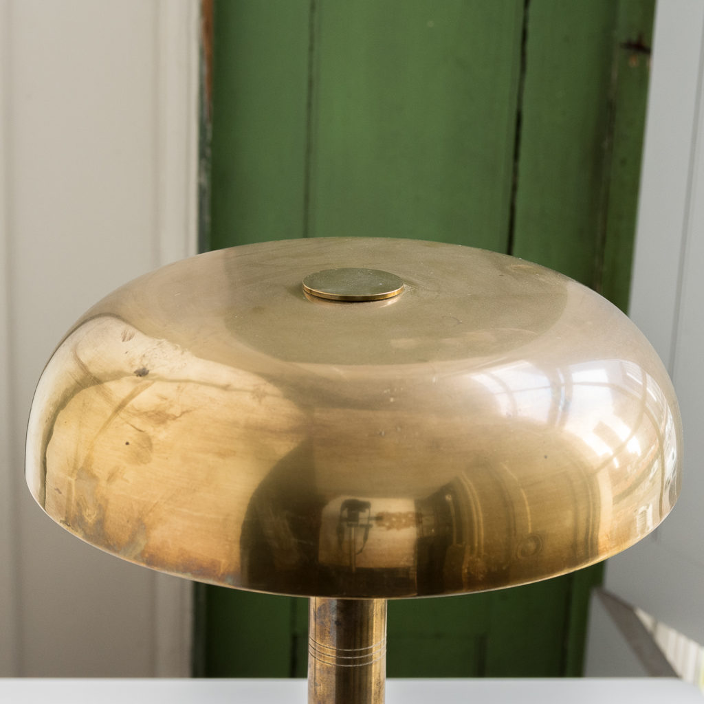 Mid-century brass 'mushroom' lamp,-140638