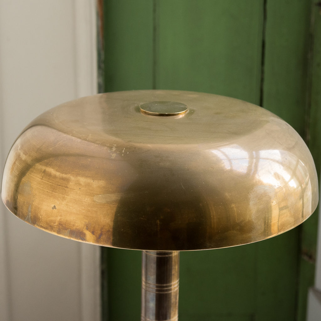 Mid-century brass 'mushroom' lamp,-140640