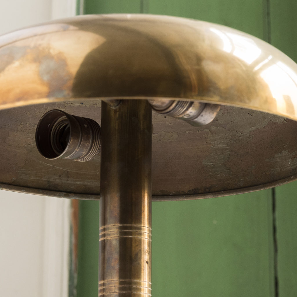 Mid-century brass 'mushroom' lamp,-140644
