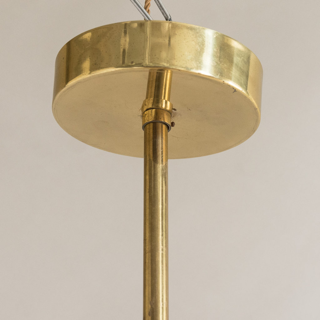 1960s Italian tubular brass chandelier,-140633