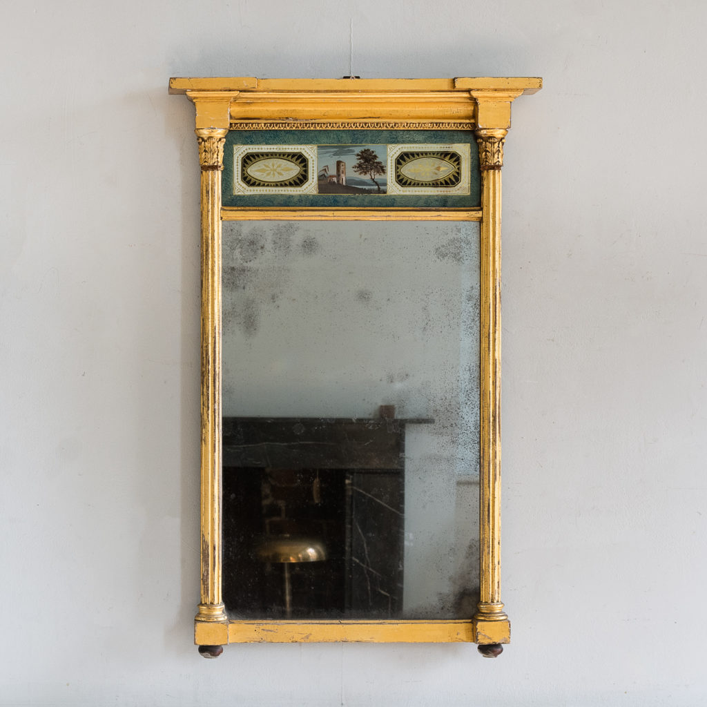 Georgian giltwood pier glass,