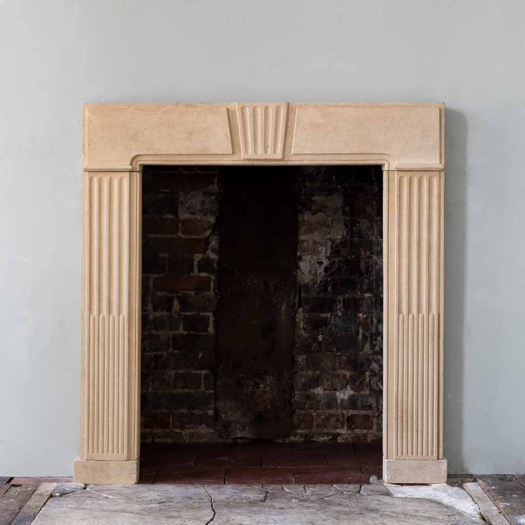 George II Clipsham stone fire surround,