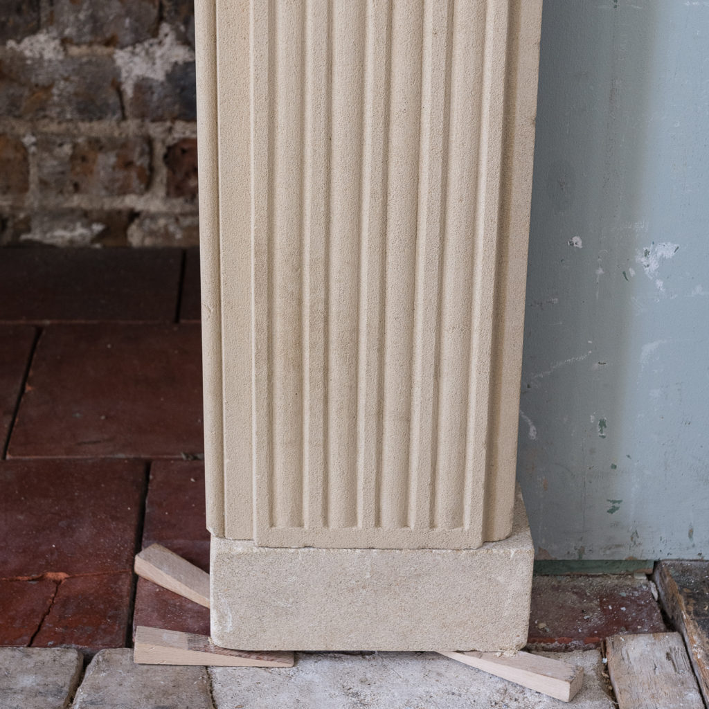 George II Clipsham stone fire surround,-140662