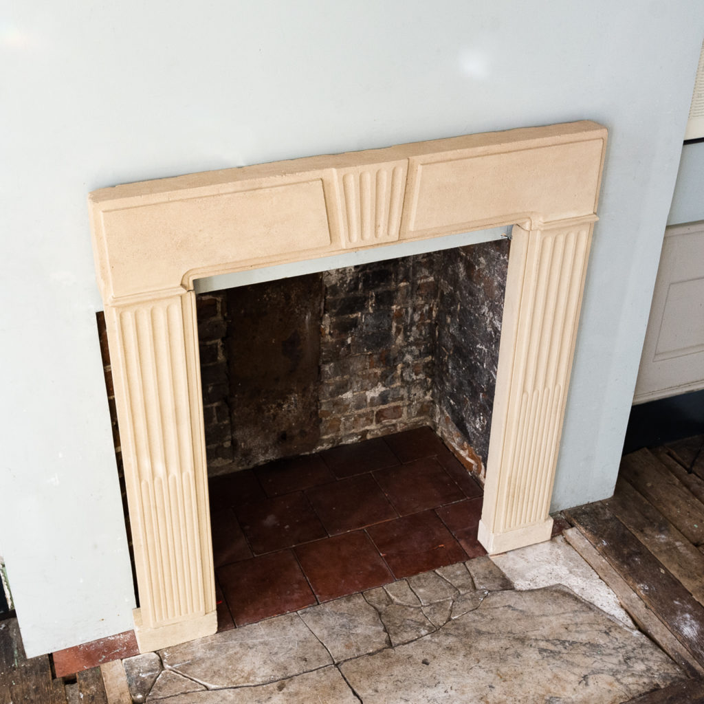 George II Clipsham stone fire surround,-140665