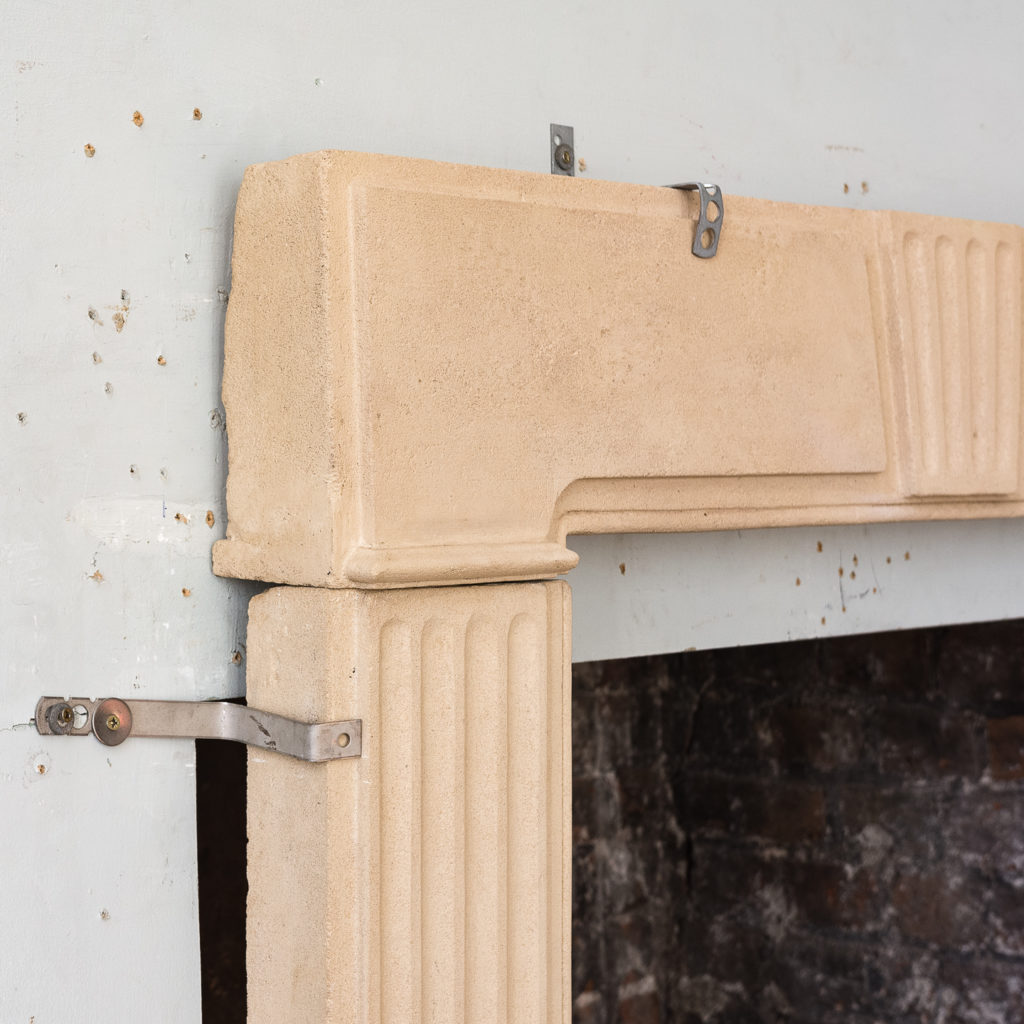 George II Clipsham stone fire surround,-140660