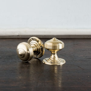 Brass Georgian style circular door knobs