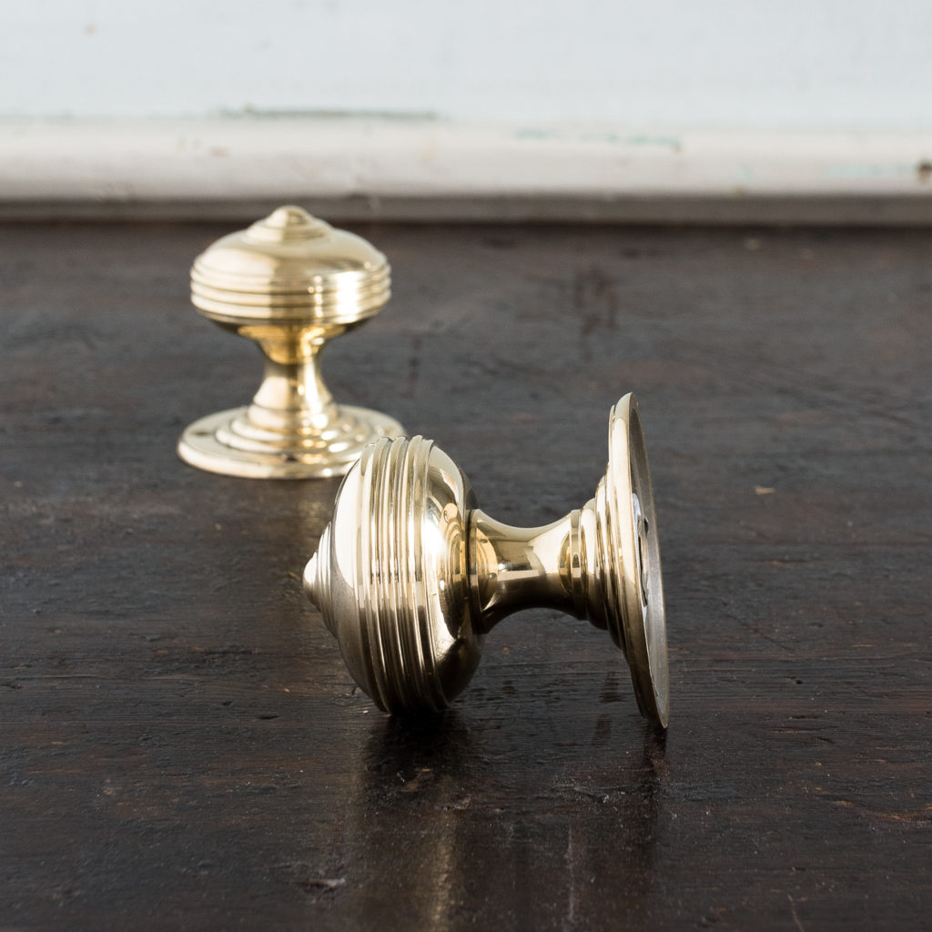 Brass Georgian style circular door knobs