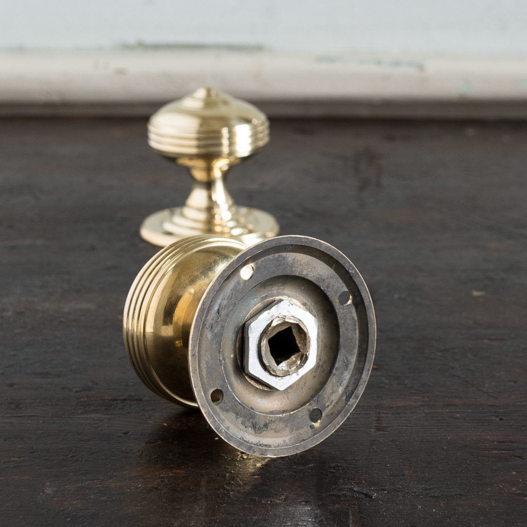 Brass Georgian style circular door knobs