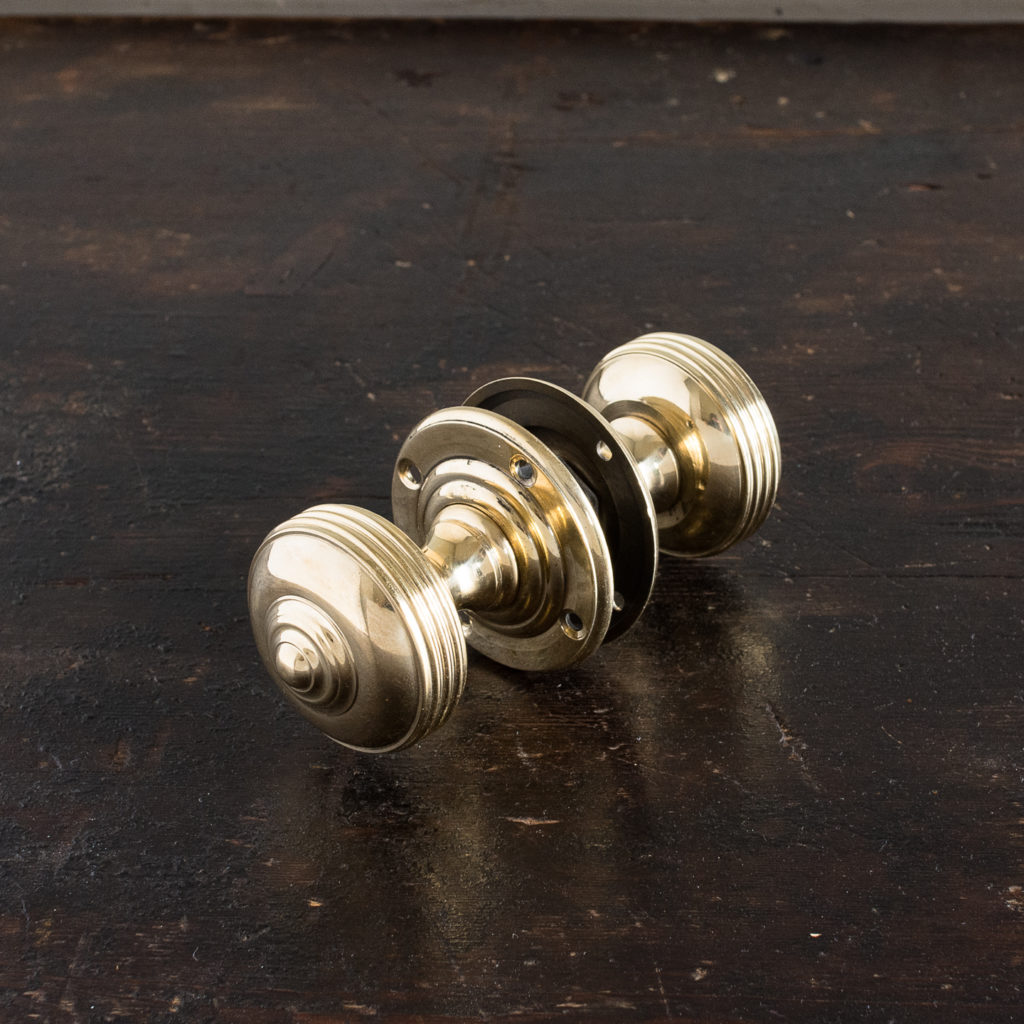 Brass Georgian style circular door knobs