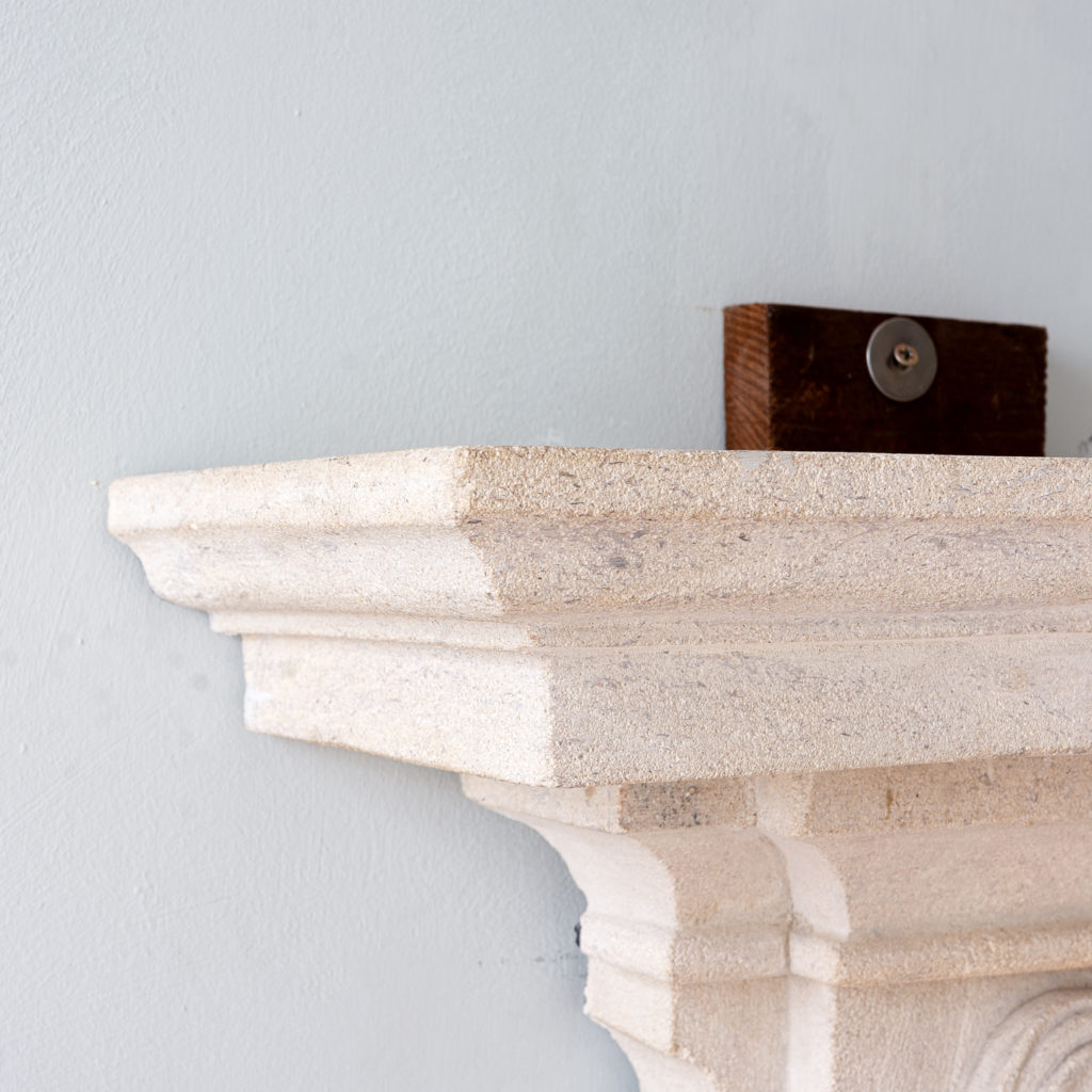 George II style limestone fireplace