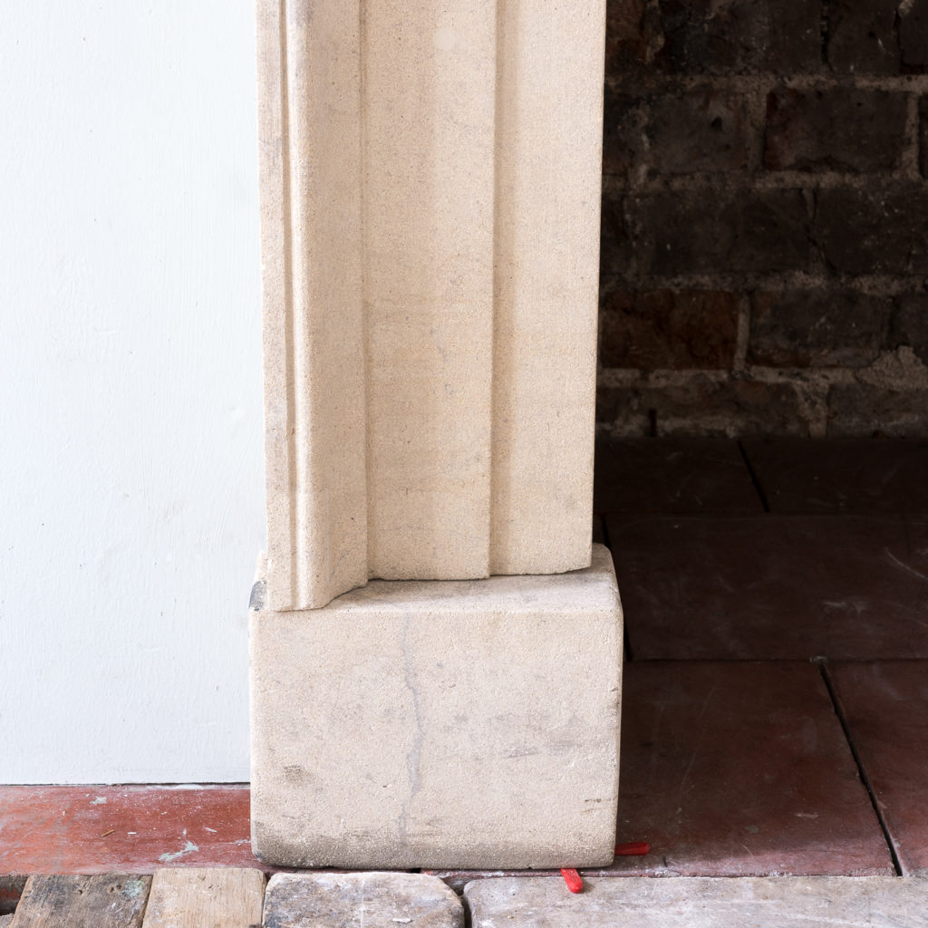 George II style limestone fireplace