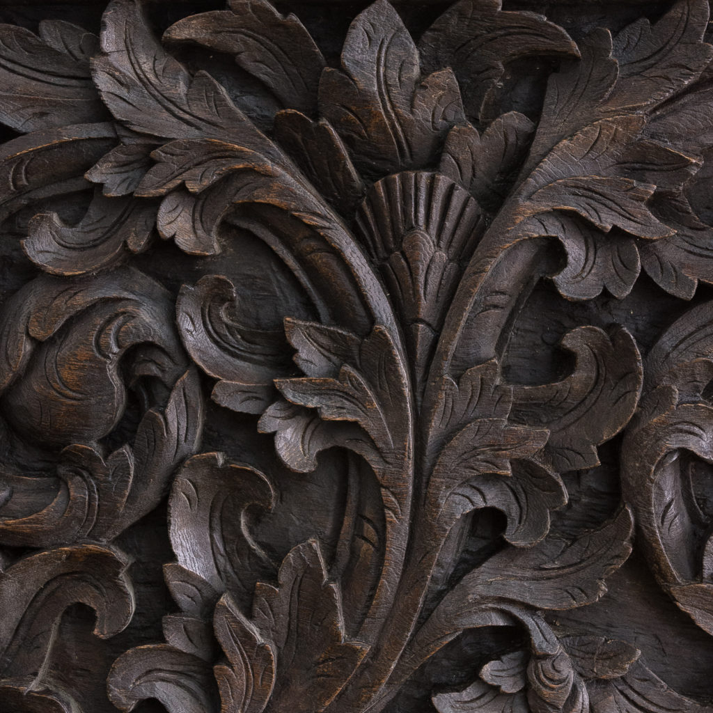 Pair of English carved oak panels