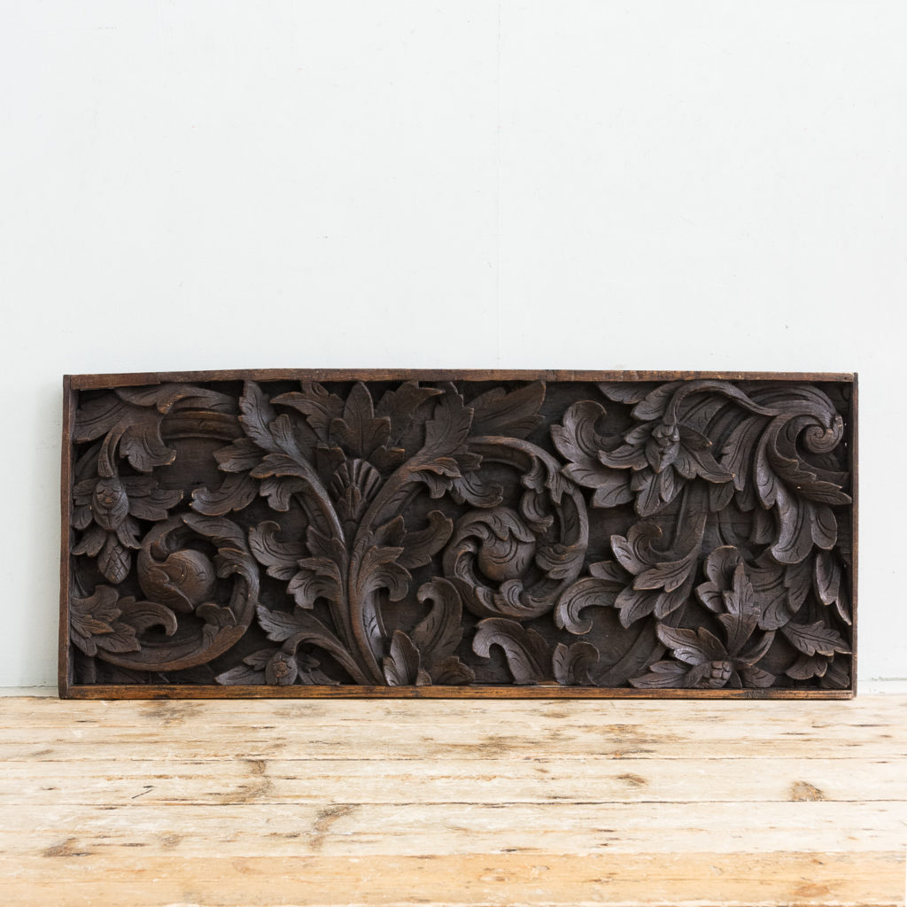 Pair of English carved oak panels