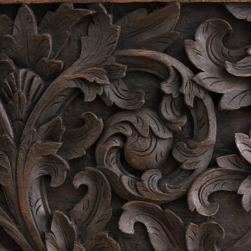 Pair of English carved oak panels