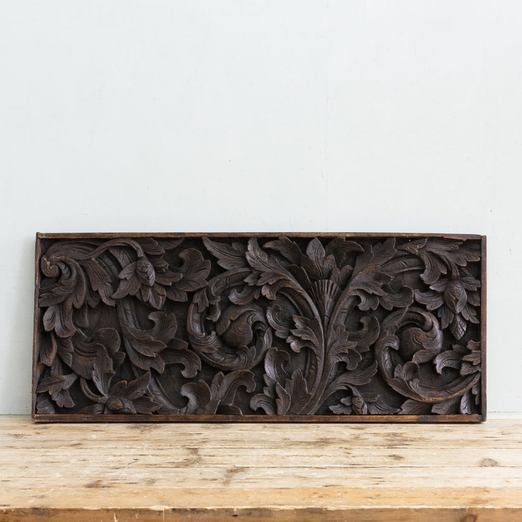 Pair of English carved oak panels